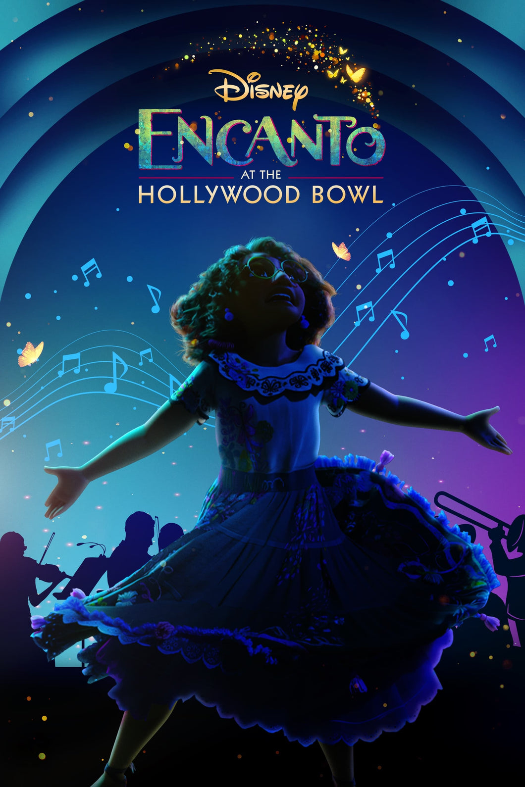 Encanto at the Hollywood Bowl (2022) V1 Movie Poster High Quality Glossy Paper A1 A2 A3 A4 A3 Framed or Unframed!!!