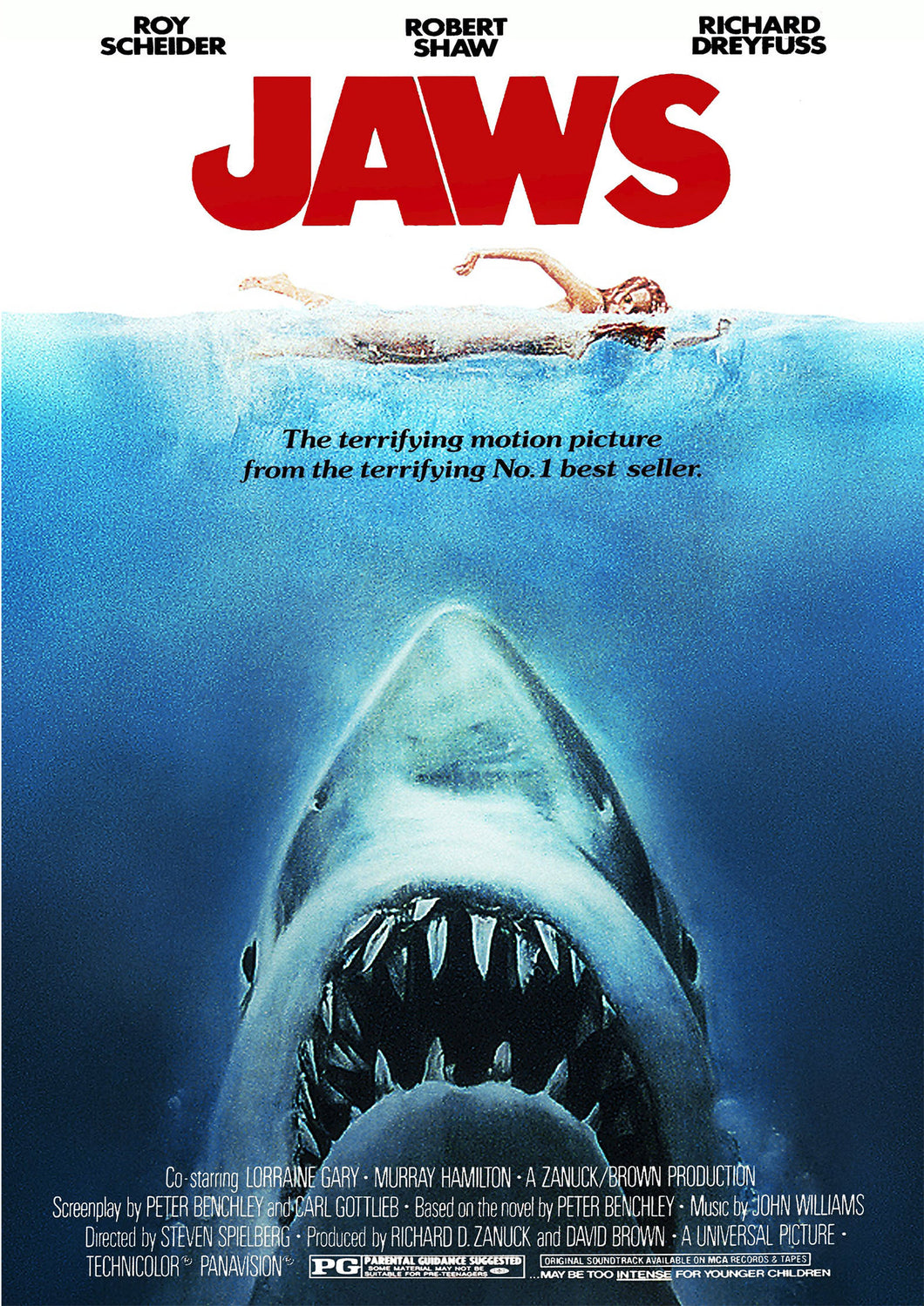 Jaws Movie Poster Framed or Unframed Glossy Poster Free UK Shipping!!!