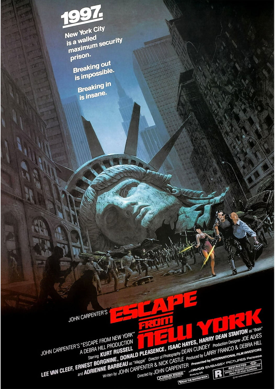 Escape From New York V3 Movie Poster Framed or Unframed Glossy Poster Free UK Shipping!!!