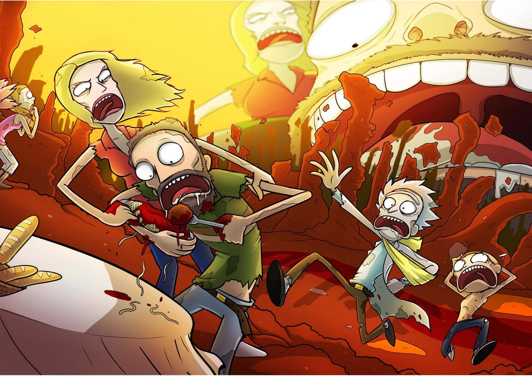 Rick and Morty V3 Animated TV Show Poster Framed or Unframed Glossy Poster Free UK Shipping!!!