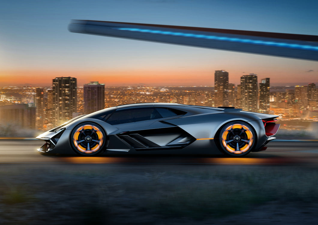 Lamborghini Terzo Millennio Car Poster Framed or Unframed Glossy Poster Free UK Shipping!!!
