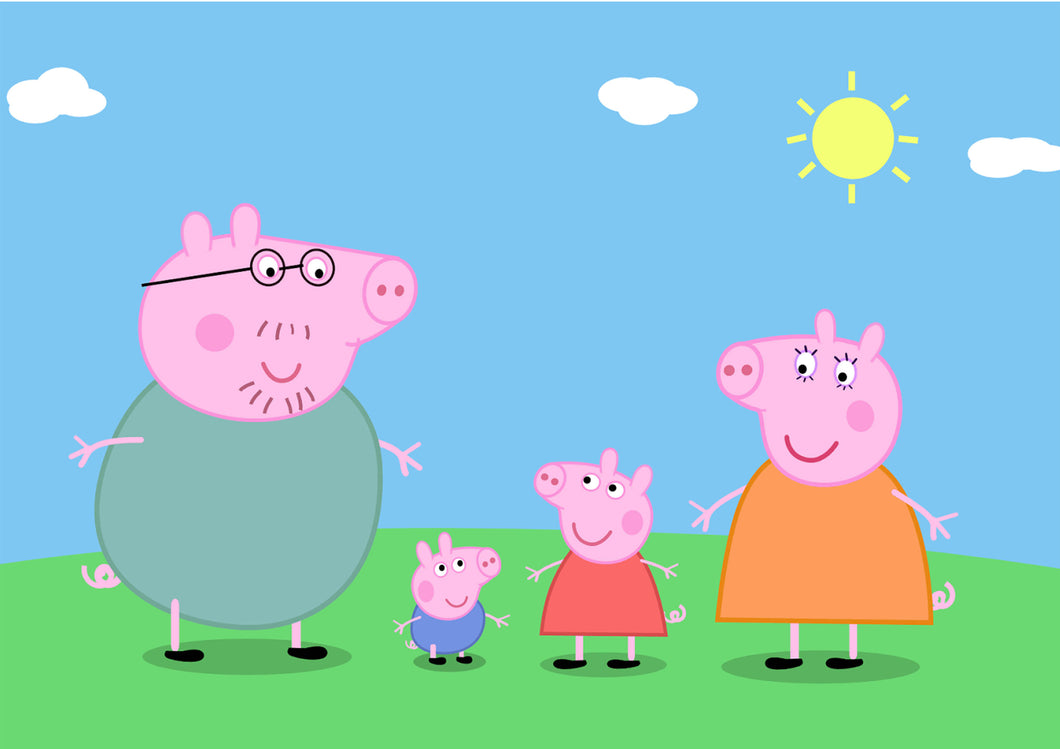 Peppa Pig V2 Animated TV Show Poster Framed or Unframed Glossy Poster Free UK Shipping!!!