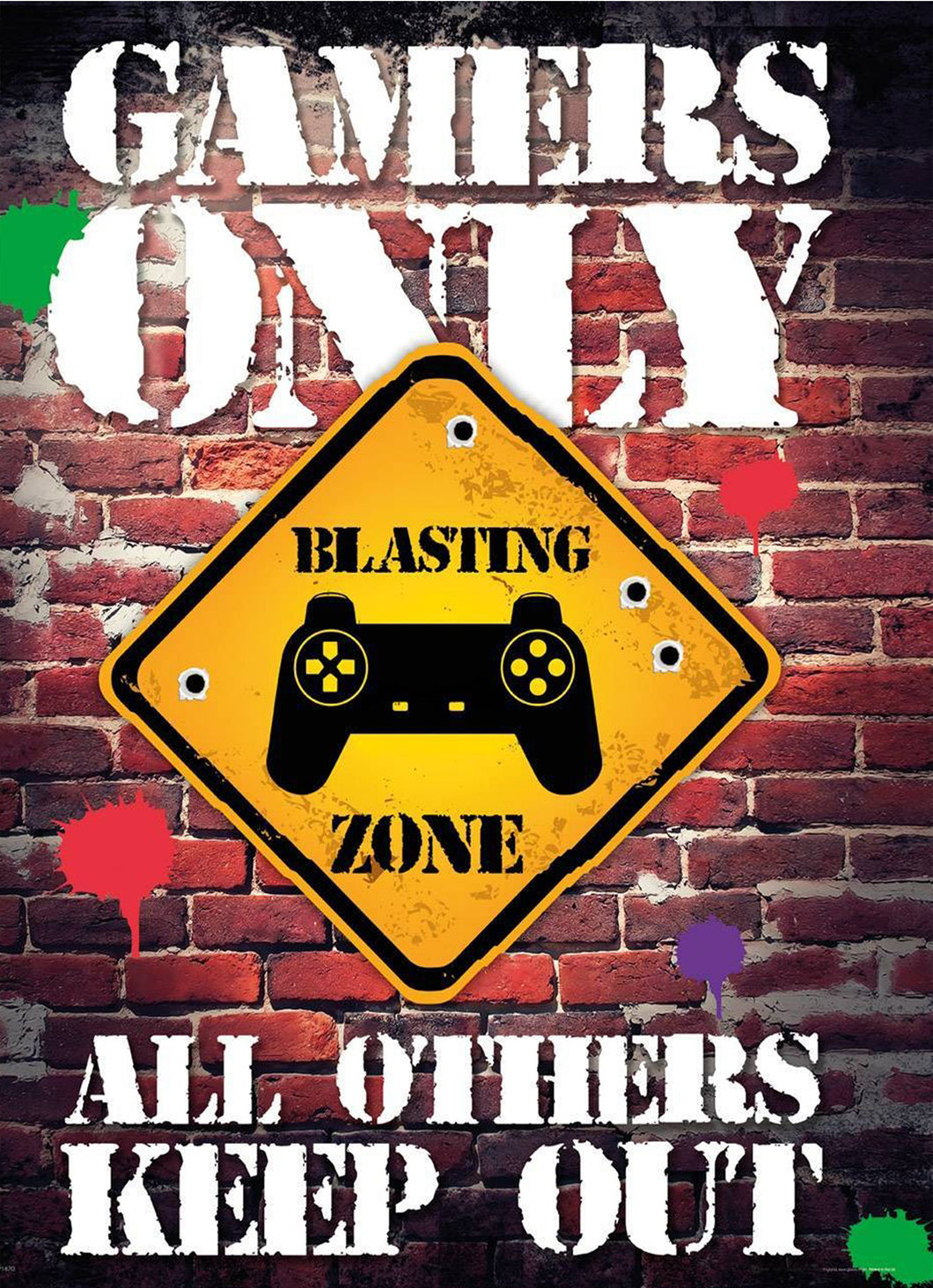 A4 gamers only controller keep out Gaming Poster High Quality Glossy Paper A1 A2 A3 A4 A3 Framed or Unframed!!!
