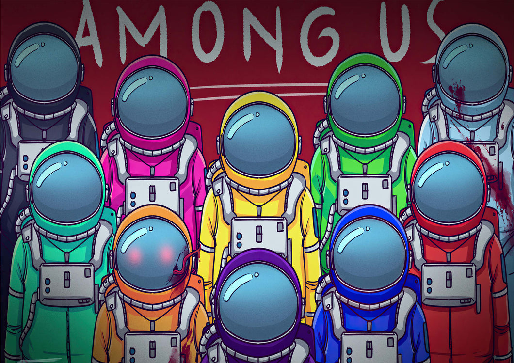 Among us v1-min even more Gaming Poster High Quality Glossy Paper A1 A2 A3 A4 A3 Framed or Unframed!!!
