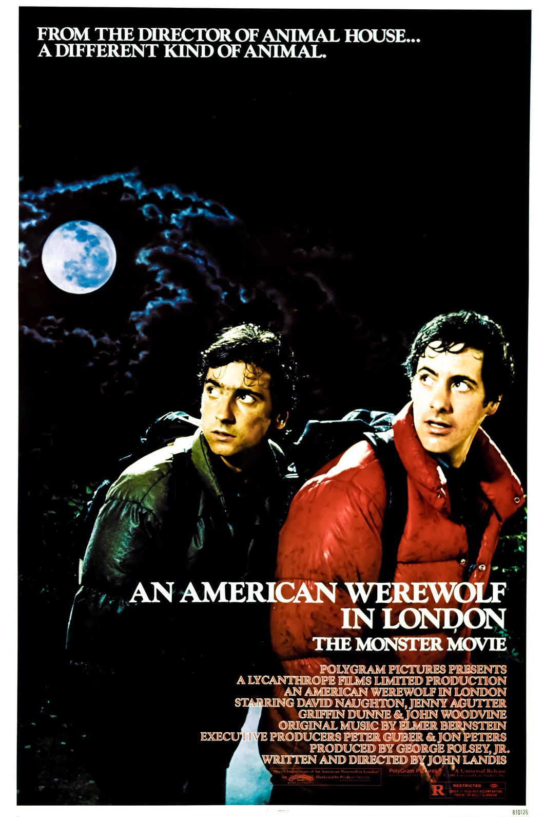 An American Werewolf in London (1981)v5 Movie Poster High Quality Glossy Paper A1 A2 A3 A4 A3 Framed or Unframed!!!
