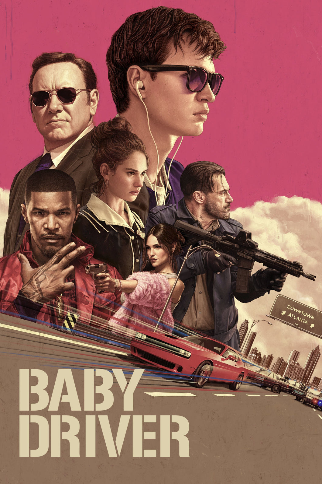 Baby Driver (2017) Movie Poster High Quality Glossy Paper A1 A2 A3 A4 A3 Framed or Unframed!!!