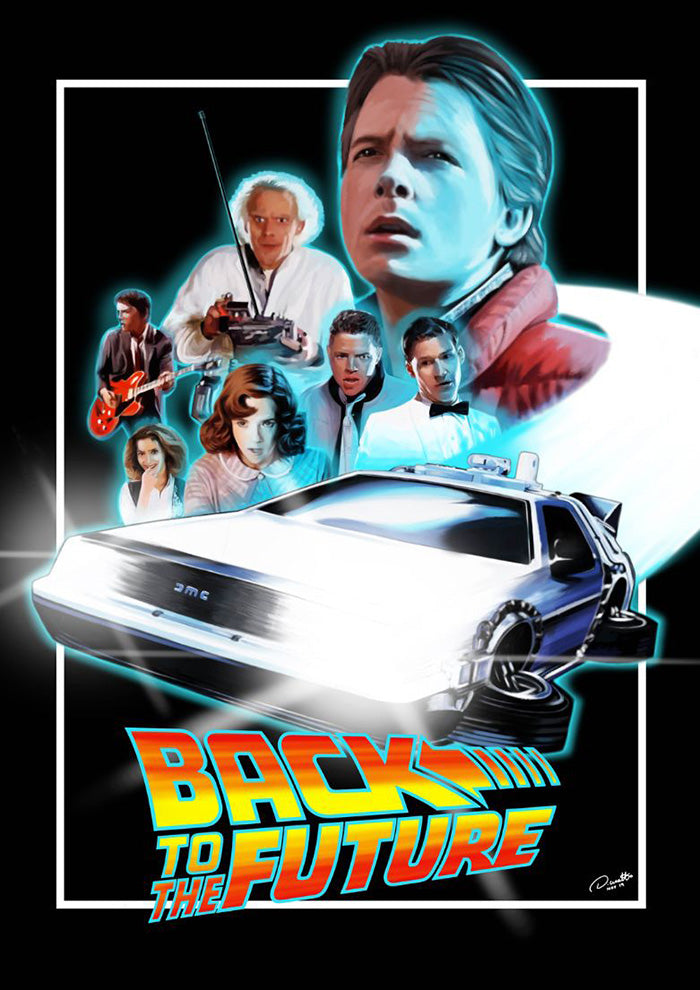 Back To The Future V2 Movie Poster Framed or Unframed Glossy Poster Free UK Shipping!!!