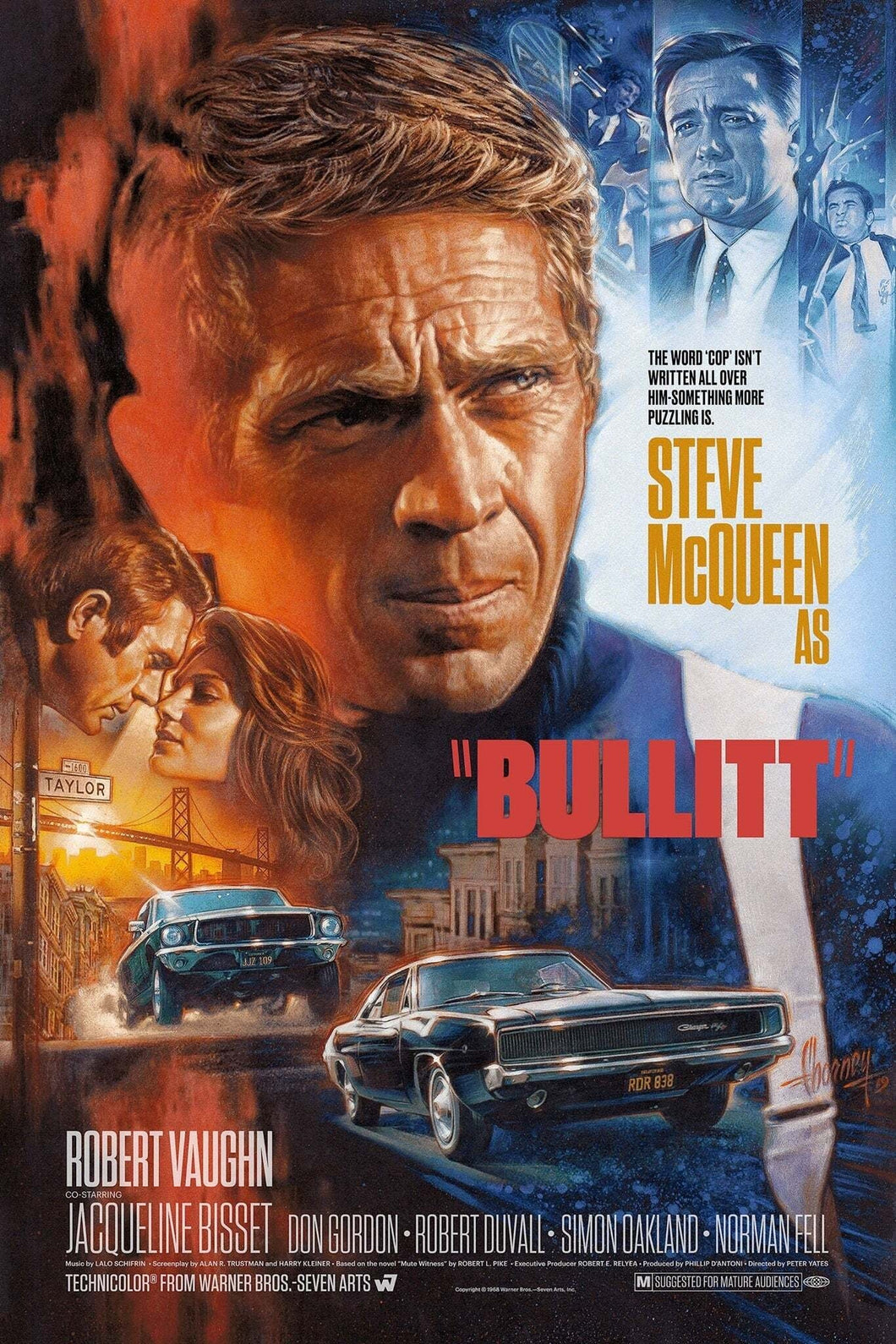 Bullitt (1968)A234 Movie Poster High Quality Glossy Paper A1 A2 A3 A4 A3 Framed or Unframed!!!