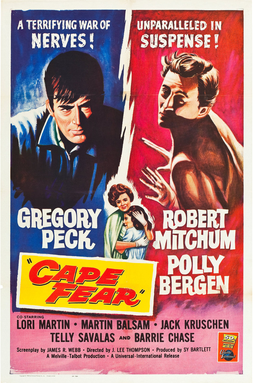 Cape Fear (1962) Movie Poster High Quality Glossy Paper A1 A2 A3 A4 A3 Framed or Unframed!!!