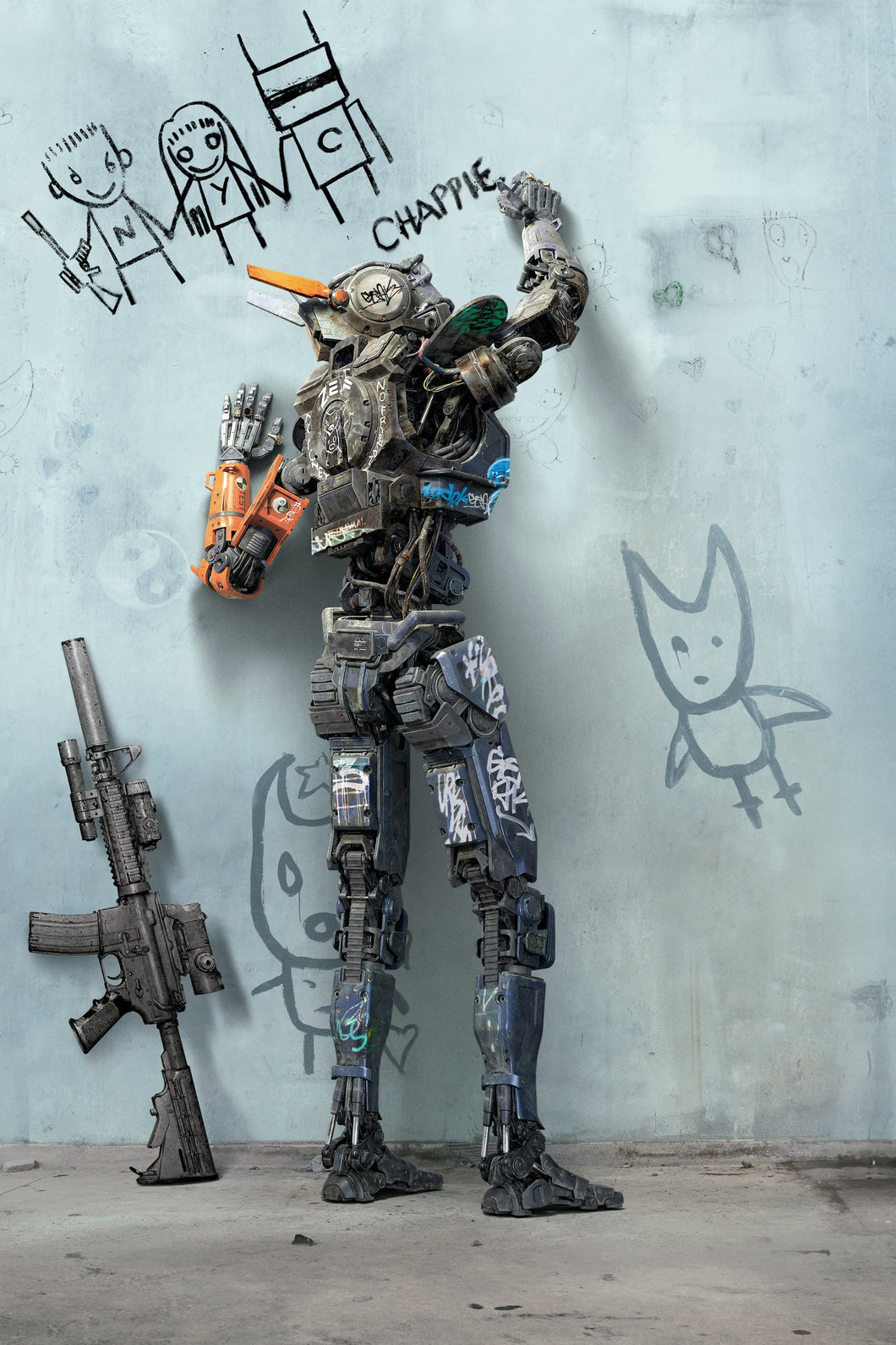 Chappie (2015) V2 Movie Poster Framed or Unframed Glossy Poster Free UK Shipping!!!