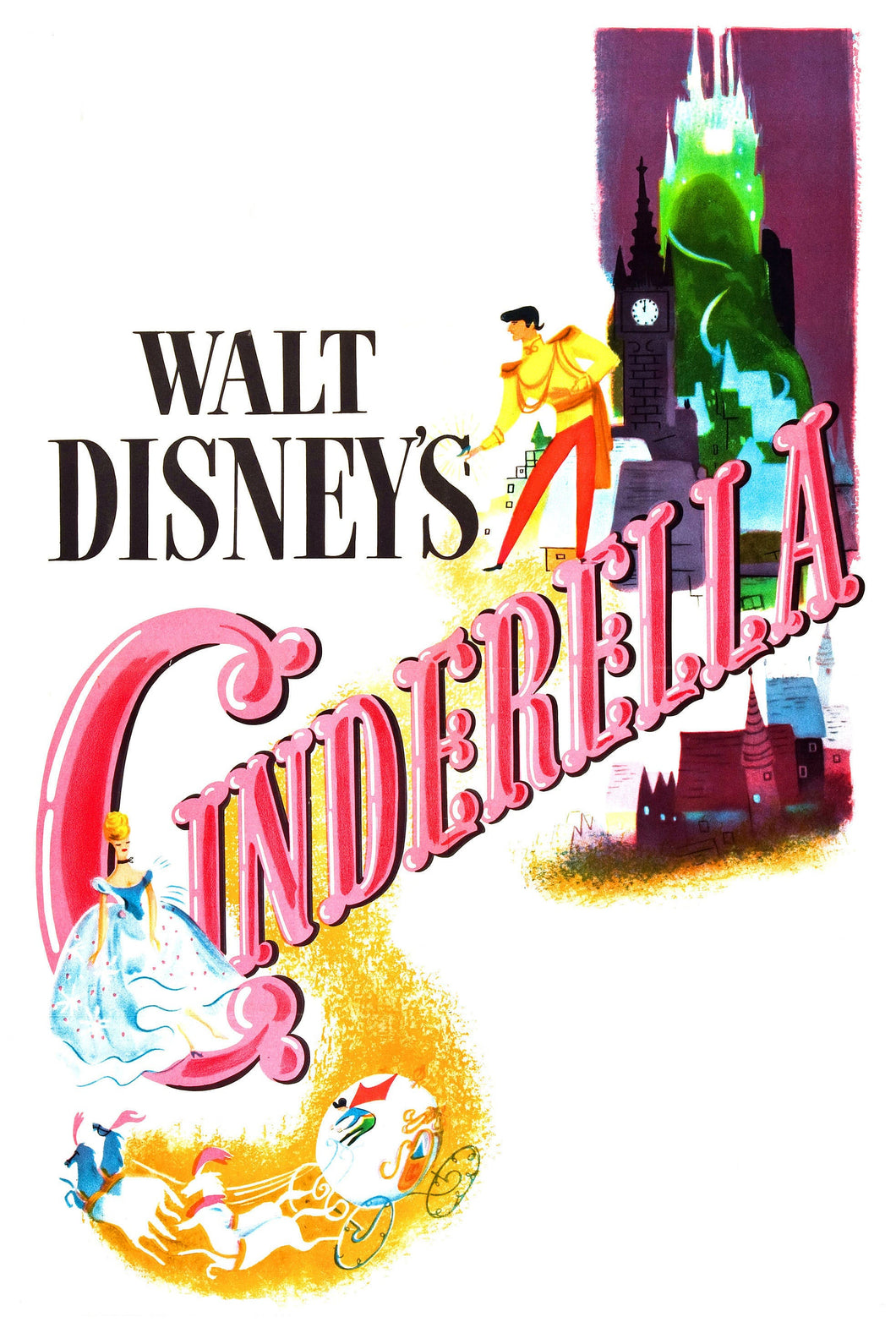 Cinderella (1950) V2 Animated Movie Poster Framed or Unframed Glossy Poster Free UK Shipping!!!