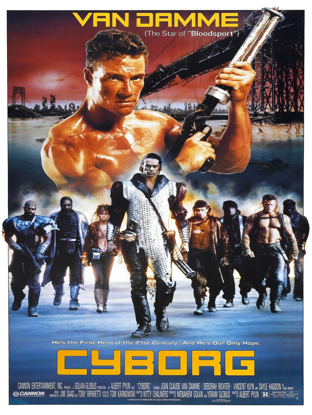 Cyborg (1989) a2 3 4 Movie Poster High Quality Glossy Paper A1 A2 A3 A4 A3 Framed or Unframed!!!