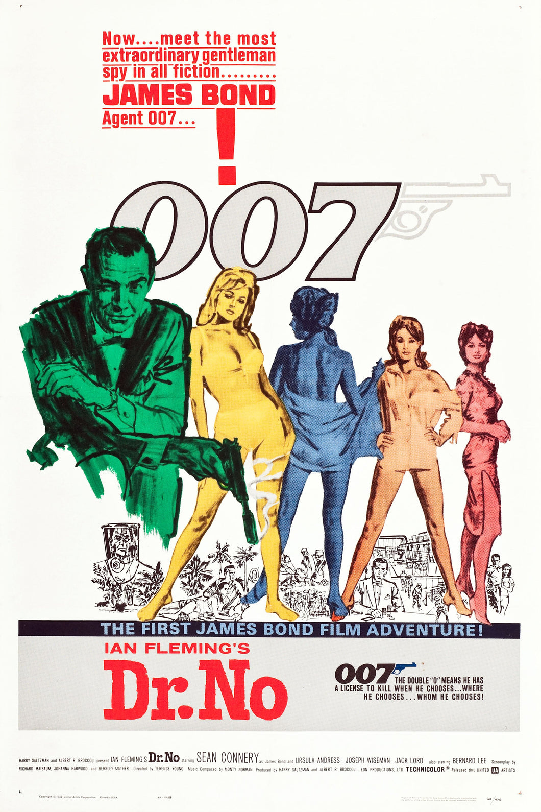 Dr. No (1962) Movie Poster High Quality Glossy Paper A1 A2 A3 A4 A3 Framed or Unframed!!!