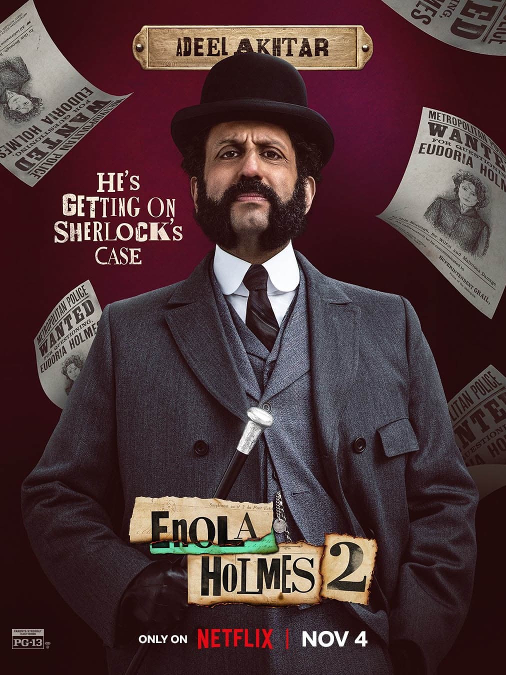 Enola Holmes 2 Lestrade (2022) Movie Poster High Quality Glossy Paper A1 A2 A3 A4 A3 Framed or Unframed!!!