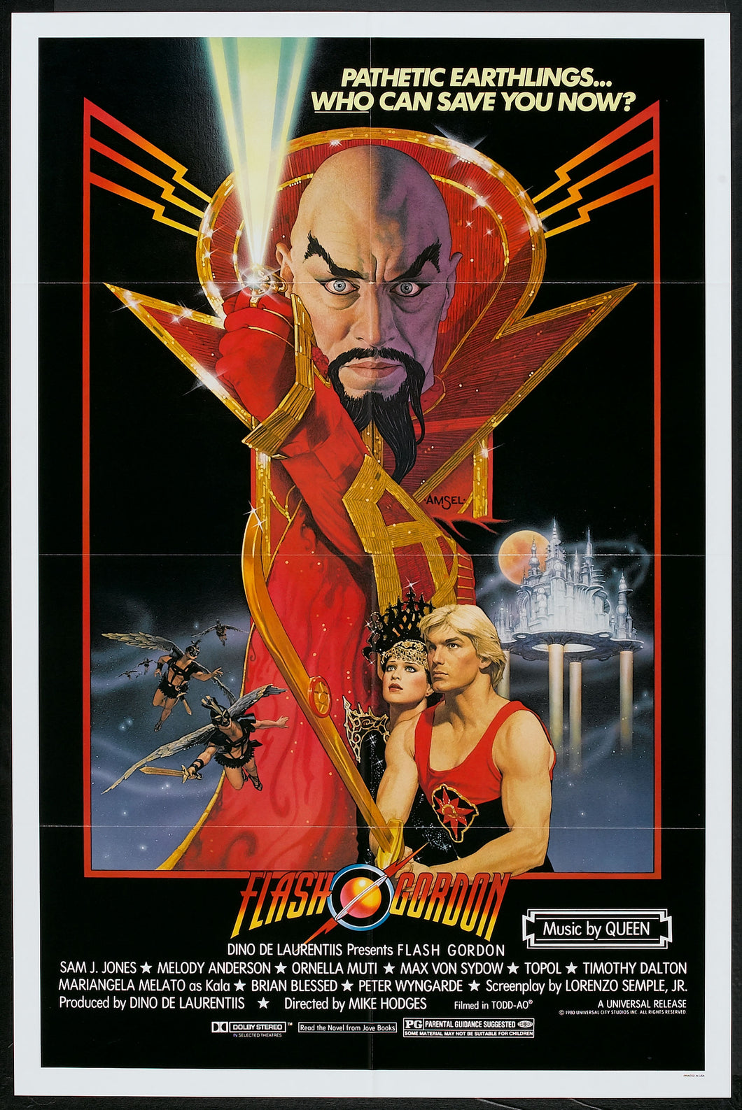 Flash Gordon Movie Poster Framed or Unframed Glossy Poster Free UK Shipping!!!