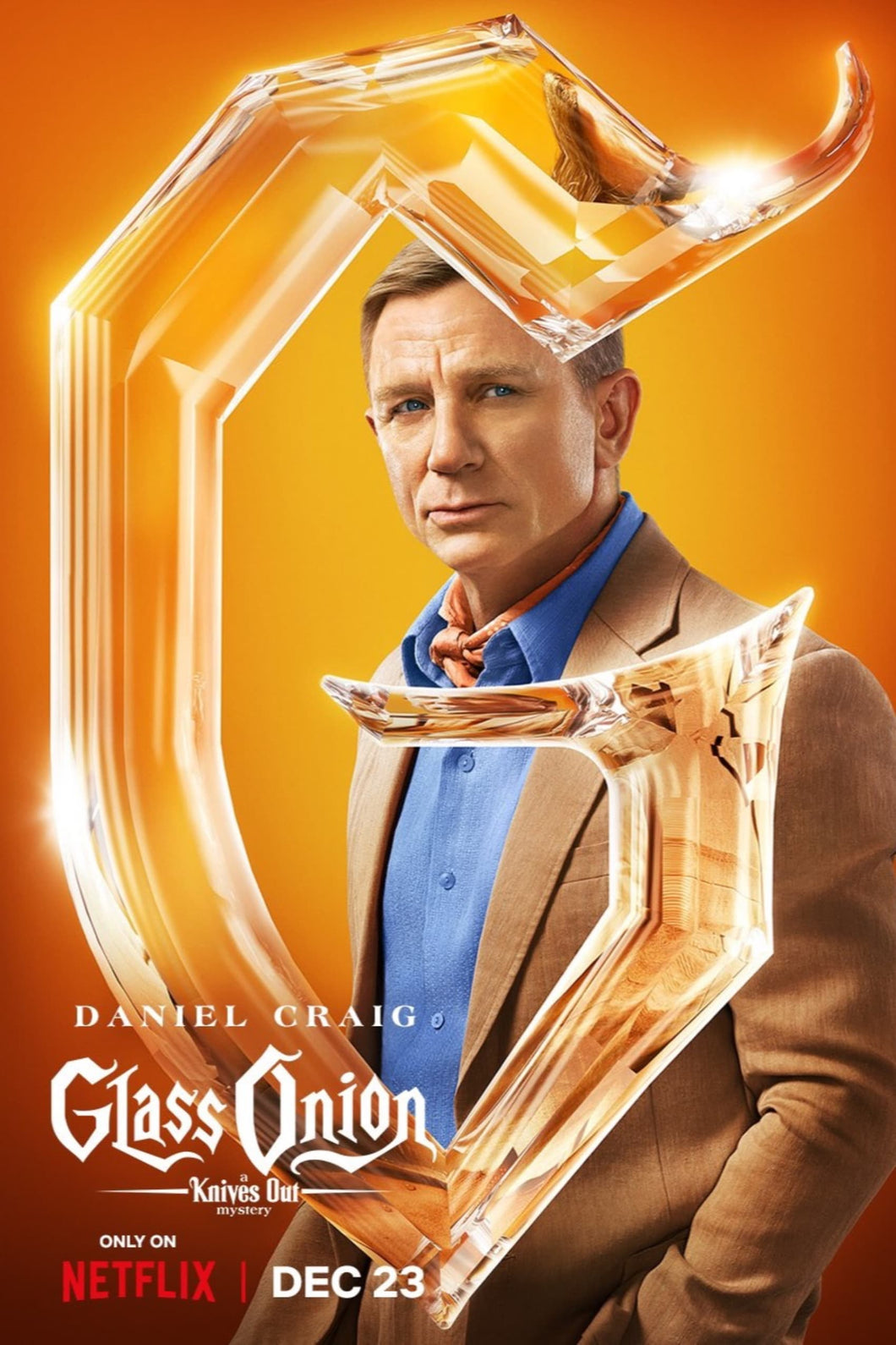 Glass Onion A Knives Out Mystery (2022) Detective Benoit Blanc Movie Poster High Quality Glossy Paper A1 A2 A3 A4 A3 Framed or Unframed!!!