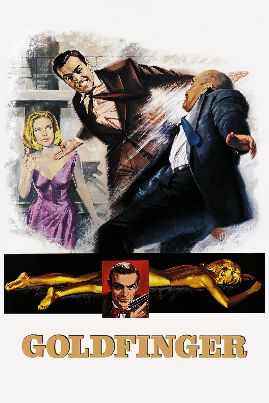 Goldfinger (1964)v2 Movie Poster High Quality Glossy Paper A1 A2 A3 A4 A3 Framed or Unframed!!!