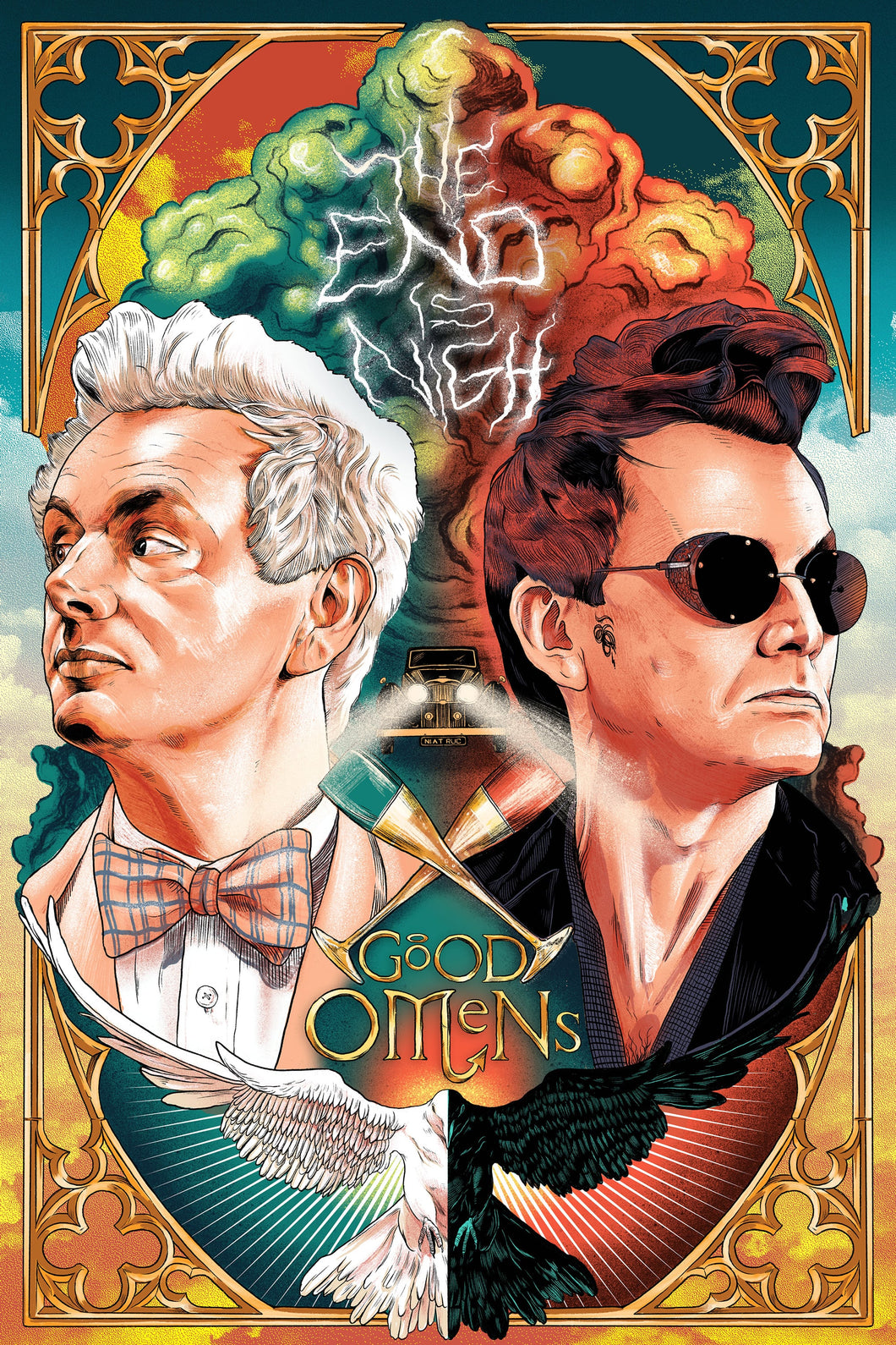 Good Omens (2019)v3 TV Series High Quality Glossy Paper A1 A2 A3 A4 A3 Framed or Unframed!!!