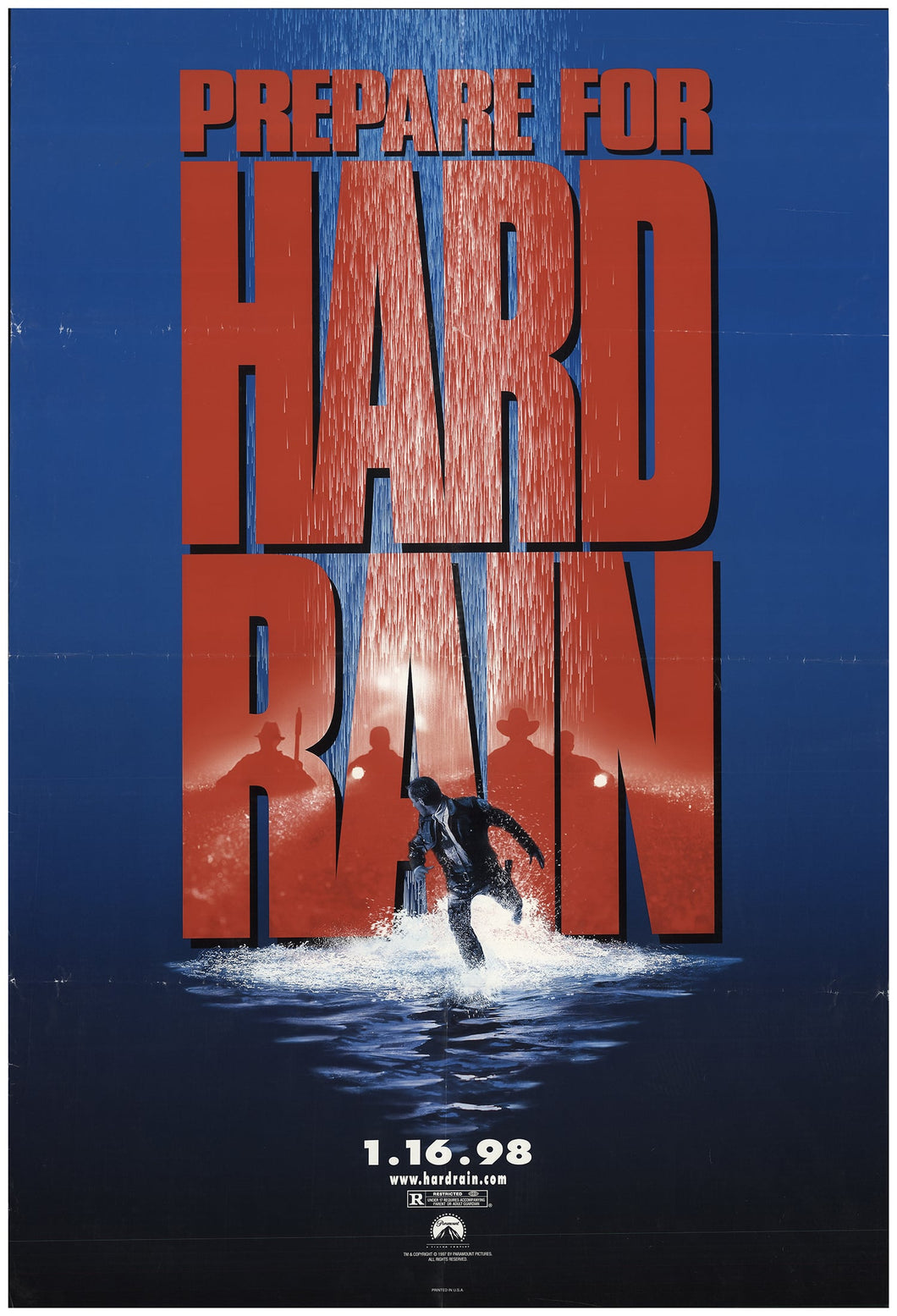 Hard Rain (1998) Movie Poster High Quality Glossy Paper A1 A2 A3 A4 A3 Framed or Unframed!!!