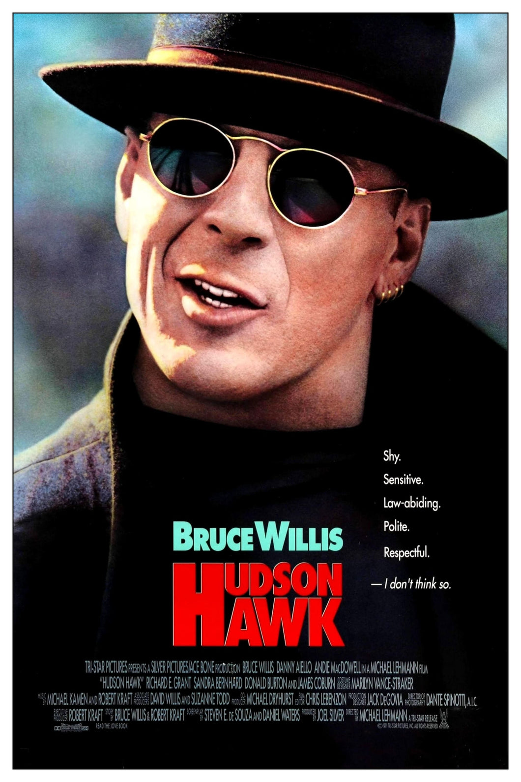 Hudson Hawk (1991) Movie Poster High Quality Glossy Paper A1 A2 A3 A4 A3 Framed or Unframed!!!