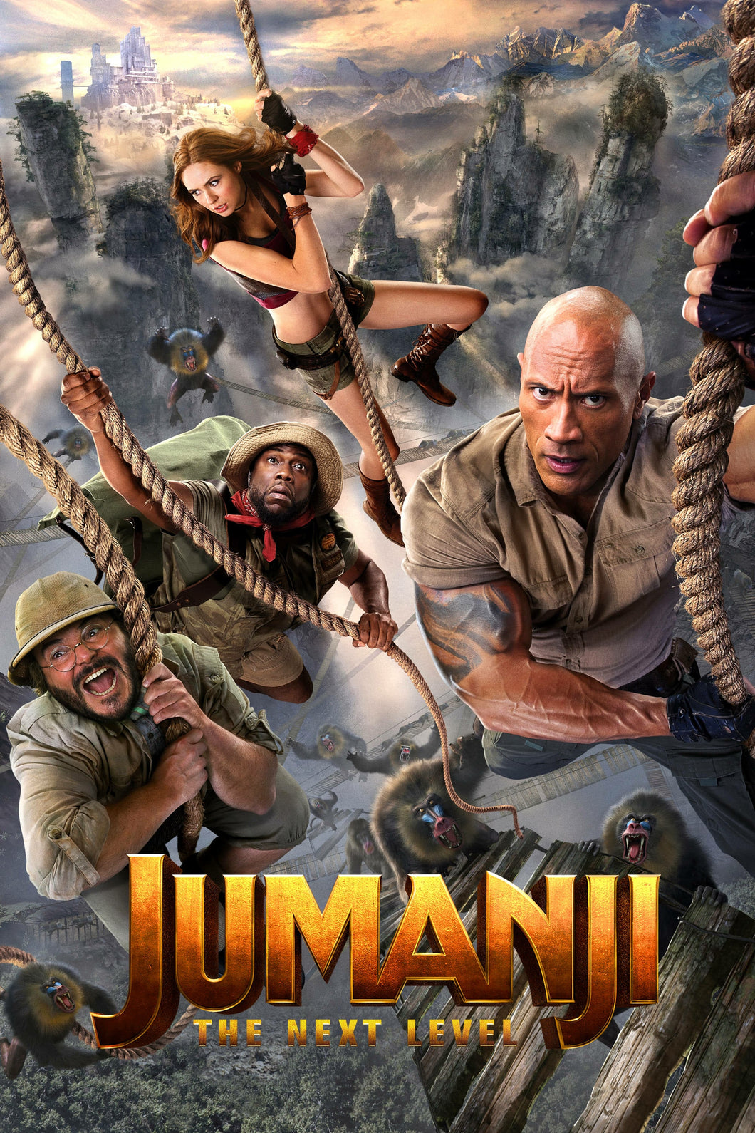 Jumanji The Next Level Movie Poster Framed or Unframed Glossy Poster Free UK Shipping!!!