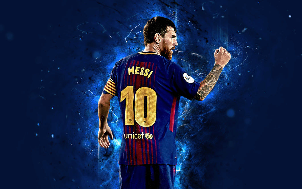 Lionel Messi v6 Football Poster High Quality Glossy Paper A1 A2 A3 A4 A3 Framed or Unframed!!!