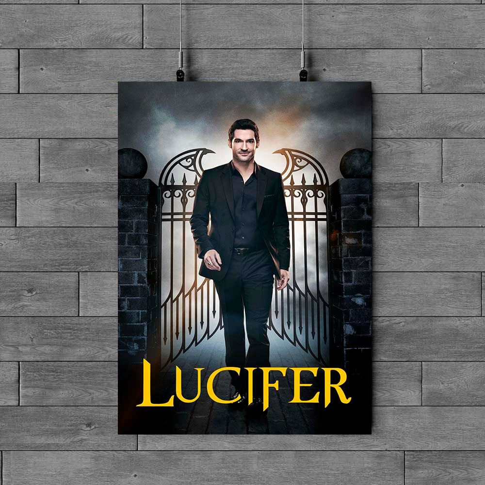 Lucifer TV Series High Quality Glossy Paper A1 A2 A3 A4 A3 Framed or Unframed!!!