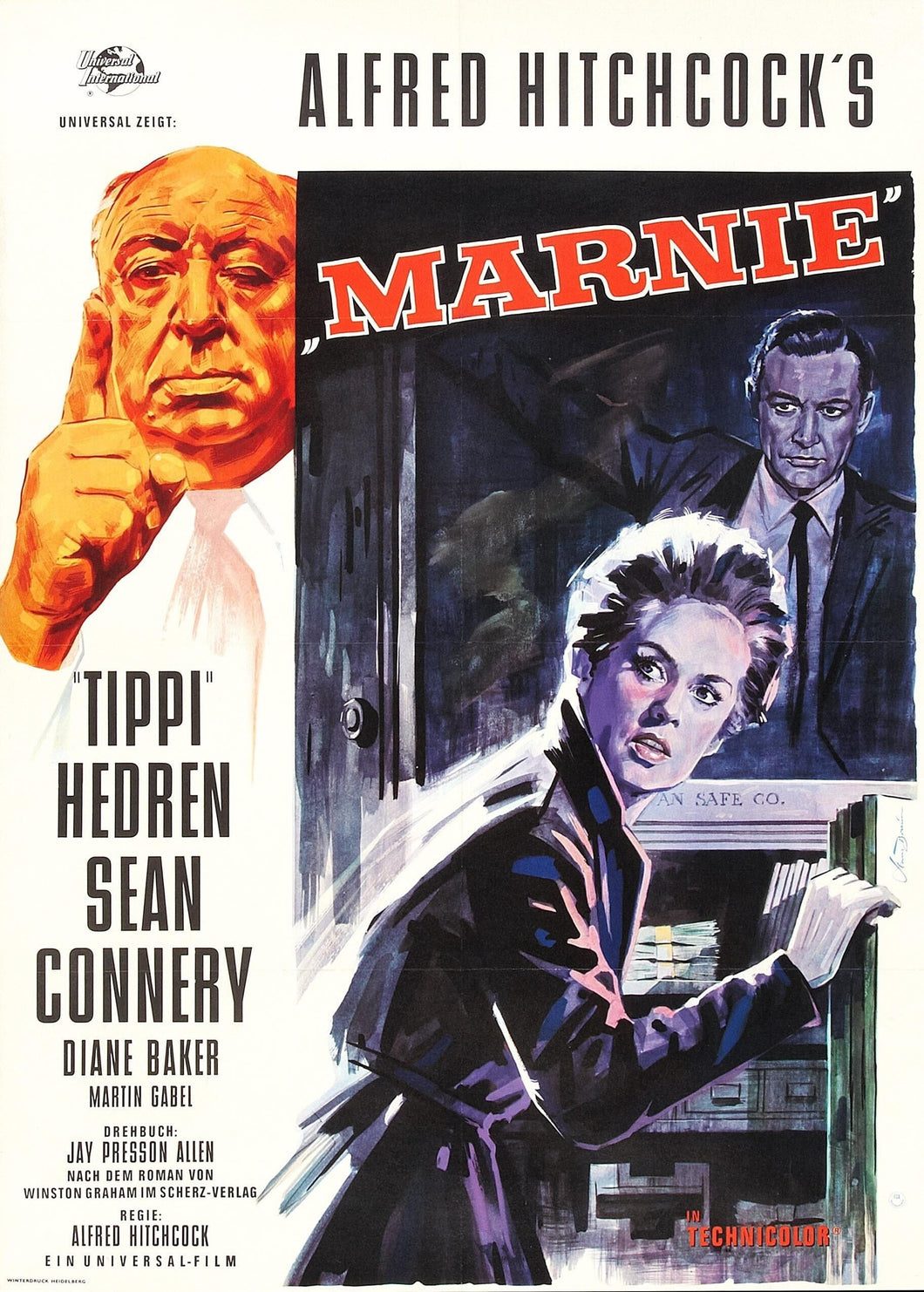 Marnie (1964) v2 Movie Poster High Quality Glossy Paper A1 A2 A3 A4 A3 Framed or Unframed!!