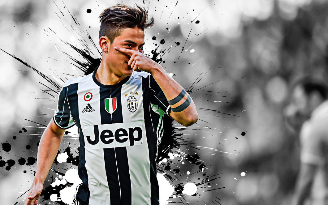 Paulo Dybala Football Poster High Quality Glossy Paper A1 A2 A3 A4 A3 Framed or Unframed!!!