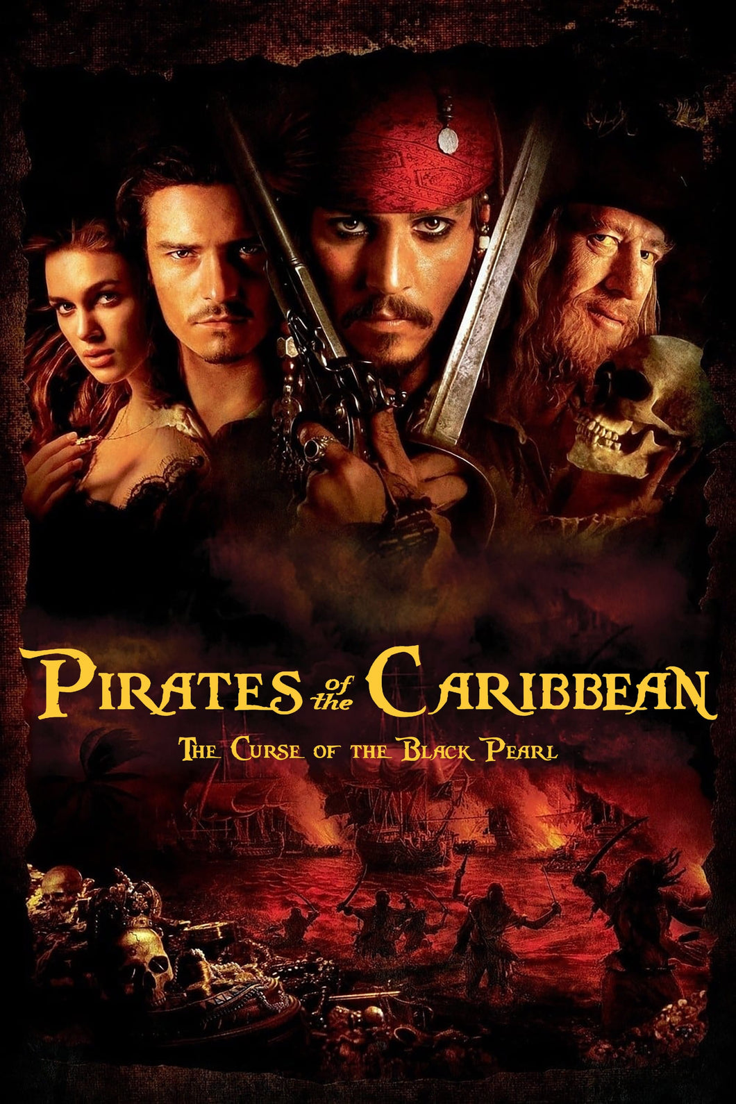 Pirates Of The Caribbean The Curse Of The Black Pearl (2003) Movie Poster Framed or Unframed Glossy Poster Free UK Shipping!!!