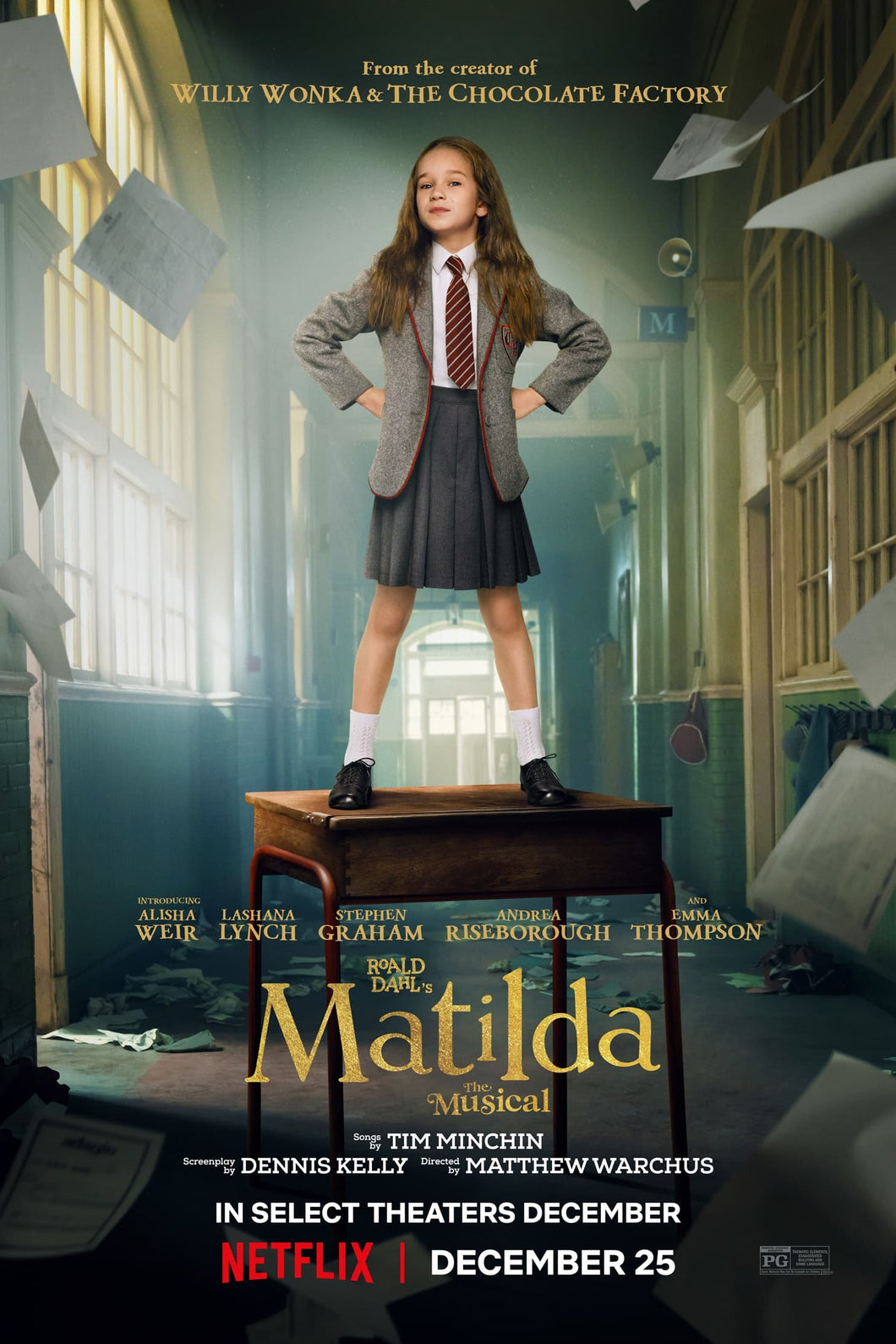 Roald Dahl's Matilda the Musical (2022) V2 Movie Poster High Quality Glossy Paper A1 A2 A3 A4 A3 Framed or Unframed!!!