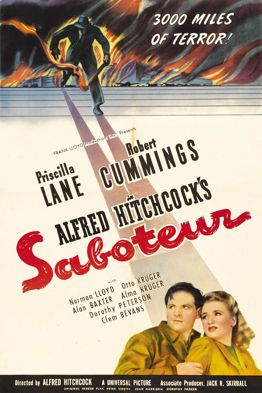 Saboteur (1942) v2 Movie Poster High Quality Glossy Paper A1 A2 A3 A4 A3 Framed or Unframed!!