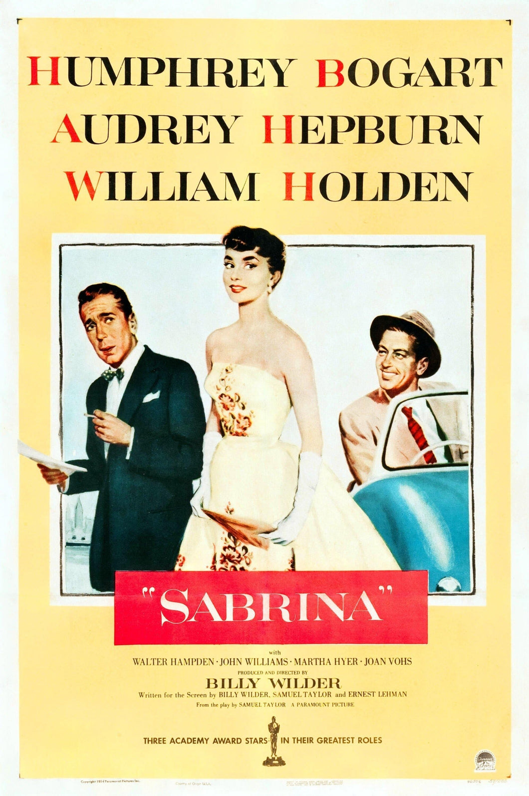 Sabrina (1954) v2 Movie Poster High Quality Glossy Paper A1 A2 A3 A4 A3 Framed or Unframed!!