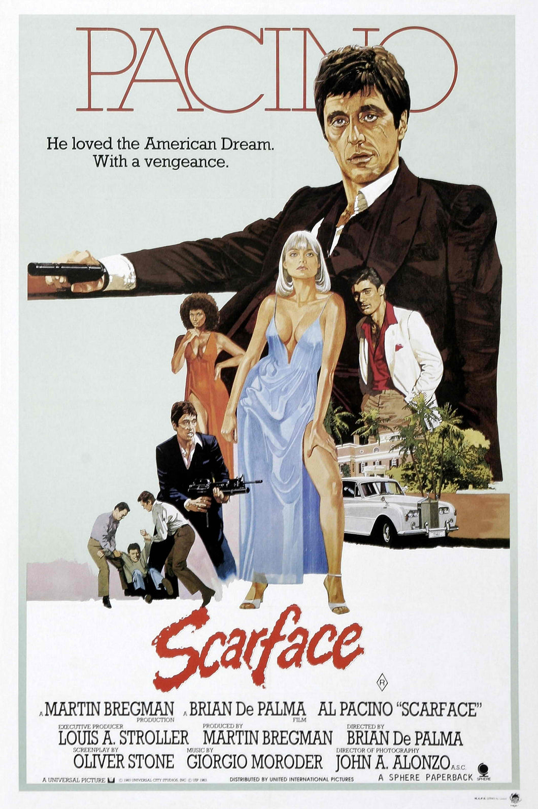 Scarface Movie Poster Framed or Unframed Glossy Poster Free UK Shipping!!!