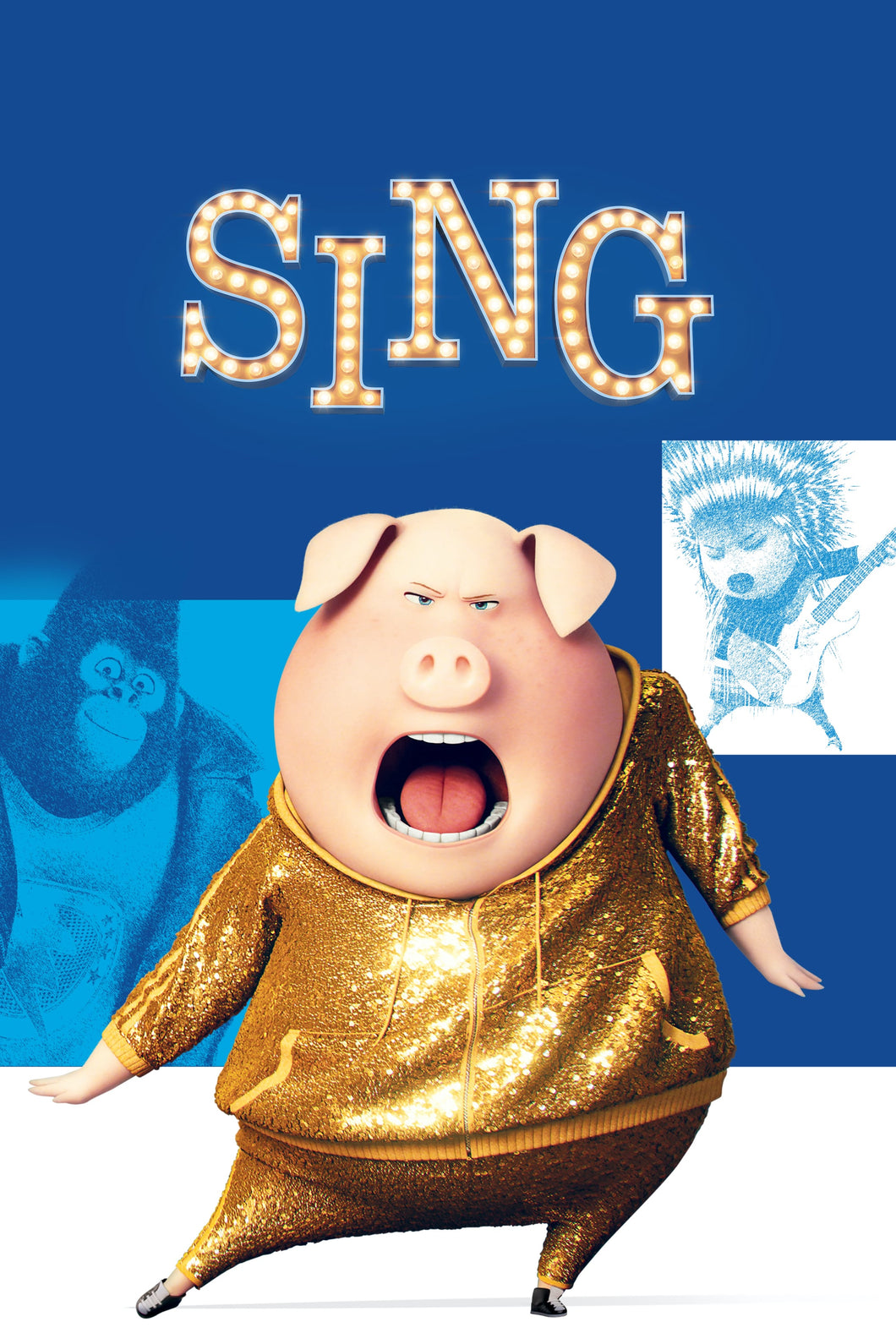 Sing (2016) Animation Movie  High Quality Glossy Paper A1 A2 A3 A4 A3 Framed or Unframed!!!