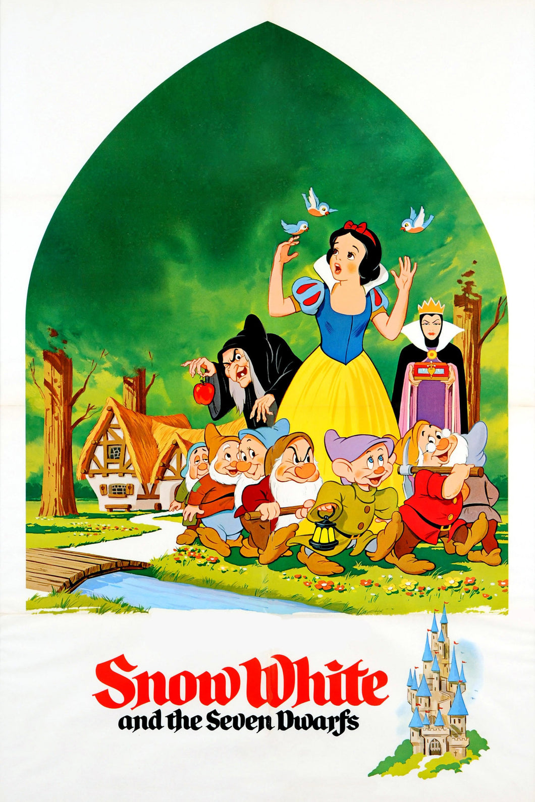 Snow White And The Seven Dwarfs (1937) Animated Movie Poster Framed or Unframed Glossy Poster Free UK Shipping!!!