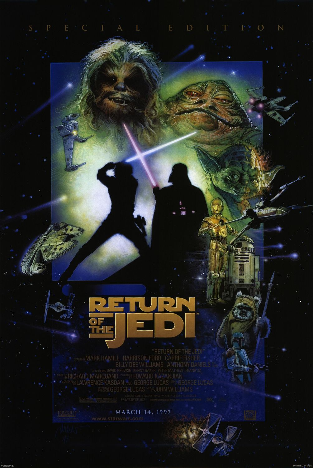 Star Wars Return Of The Jedi Movie Poster Framed or Unframed Glossy Poster Free UK Shipping!!!