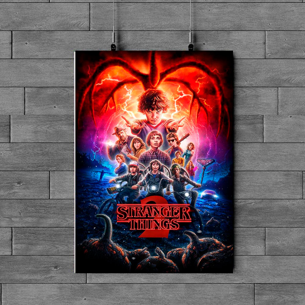 Stranger Things 2 TV Series High Quality Glossy Paper A1 A2 A3 A4 A3 Framed or Unframed!!!