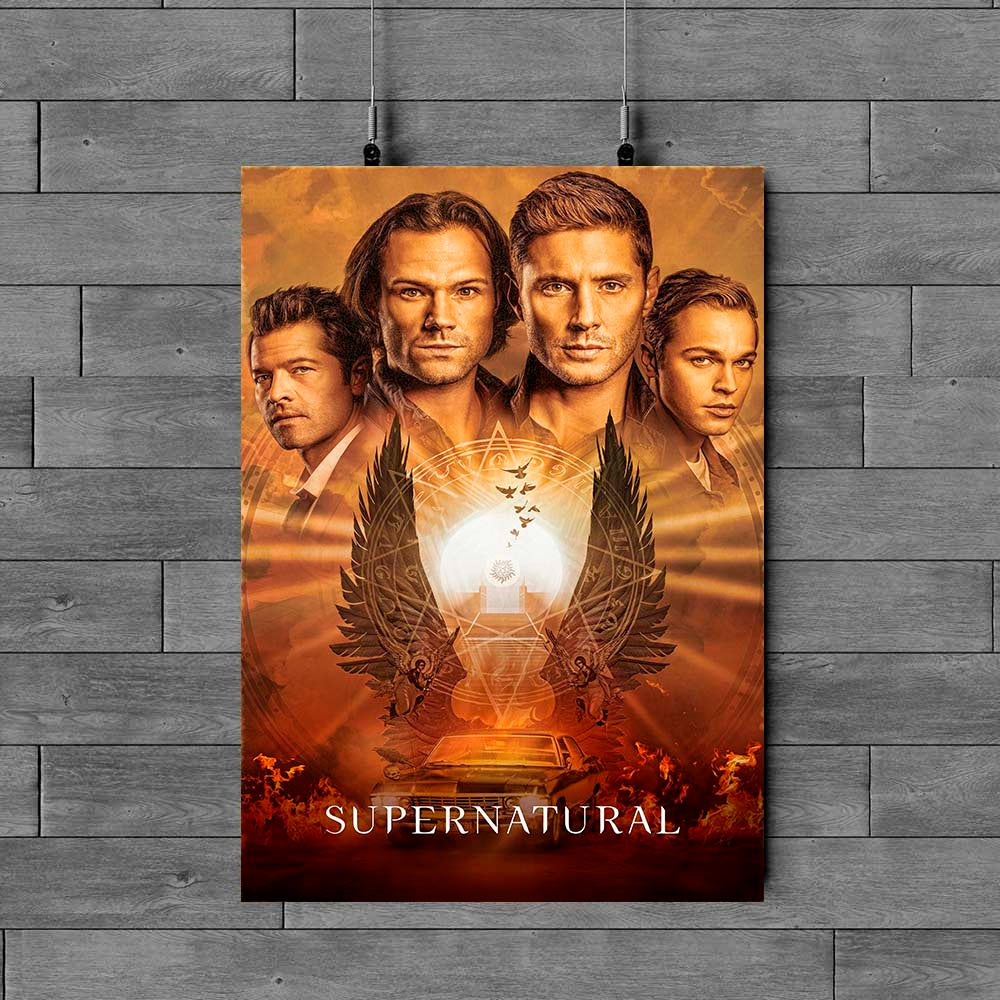 Supernatural  TV Series High Quality Glossy Paper A1 A2 A3 A4 A3 Framed or Unframed!!!