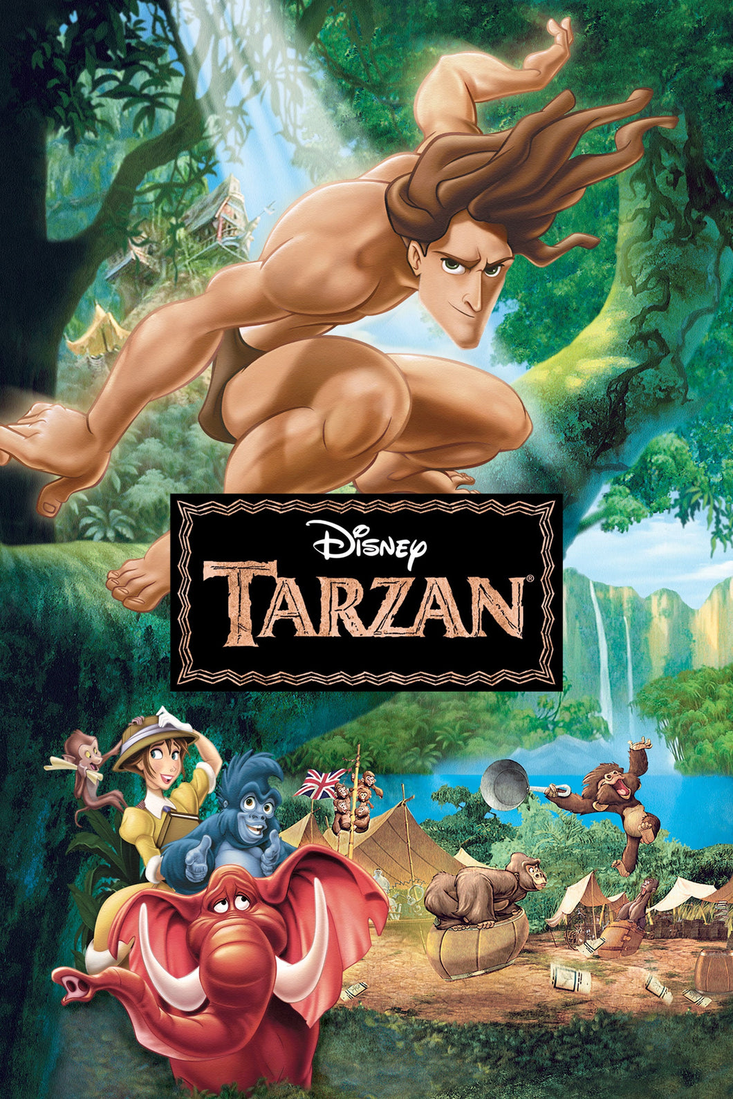 Tarzan (1999) Animation Movie  High Quality Glossy Paper A1 A2 A3 A4 A3 Framed or Unframed!!!