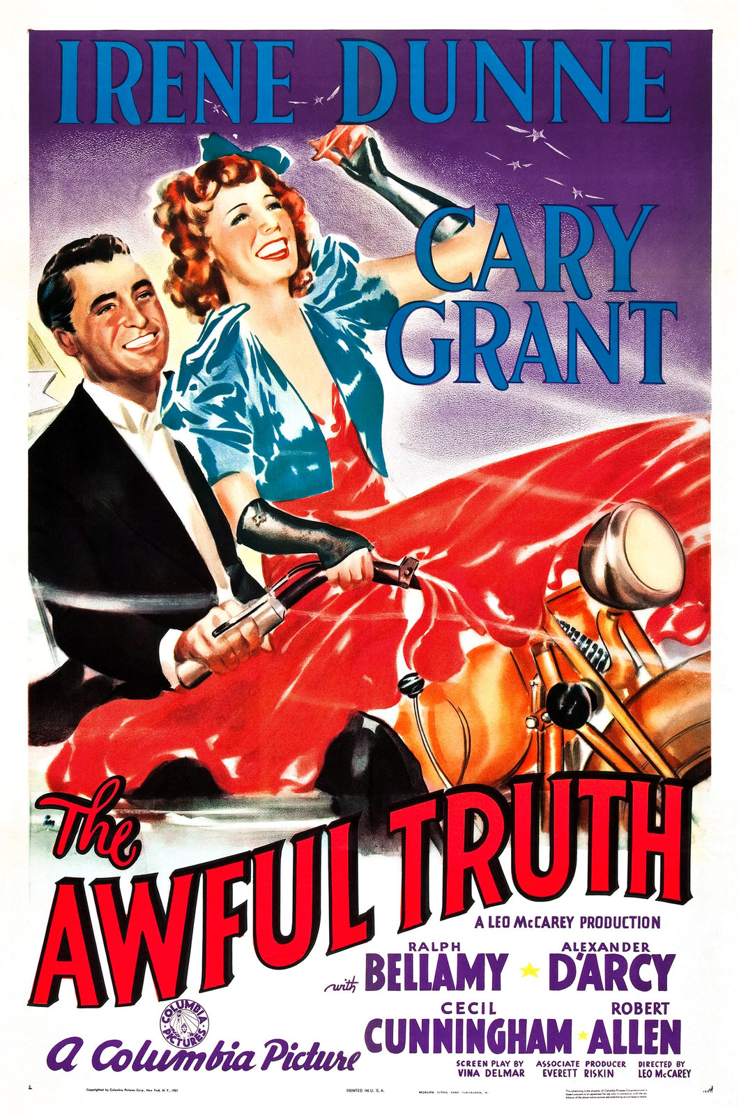 The Awful Truth (1937) v1 Movie Poster High Quality Glossy Paper A1 A2 A3 A4 A3 Framed or Unframed!!