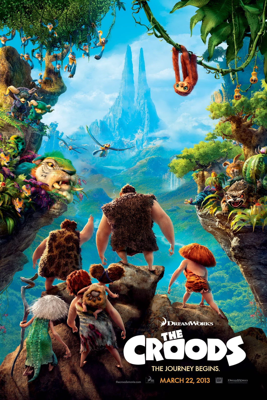 The Croods (2013) Animation Movie  High Quality Glossy Paper A1 A2 A3 A4 A3 Framed or Unframed!!!