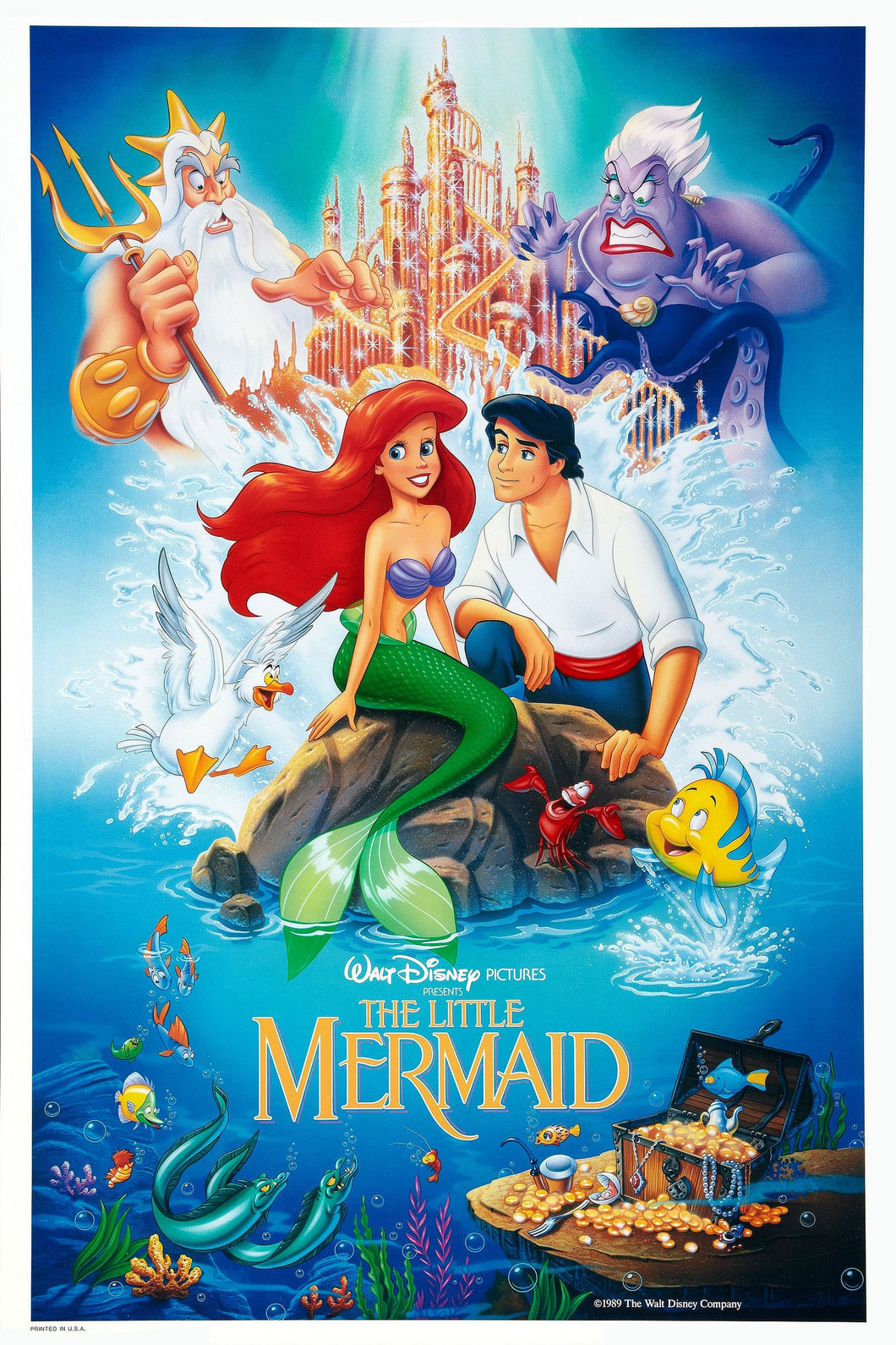 The Little Mermaid (1989) Animated Movie Poster Framed or Unframed Glossy Poster Free UK Shipping!!!