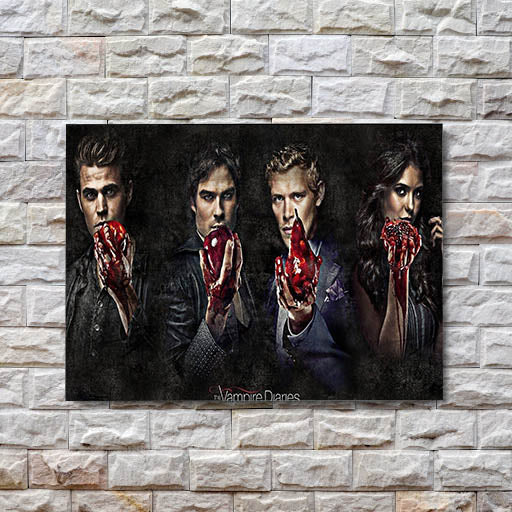 The Vampire Diaries DESC TV Series High Quality Glossy Paper A1 A2 A3 A4 A3 Framed or Unframed!!!