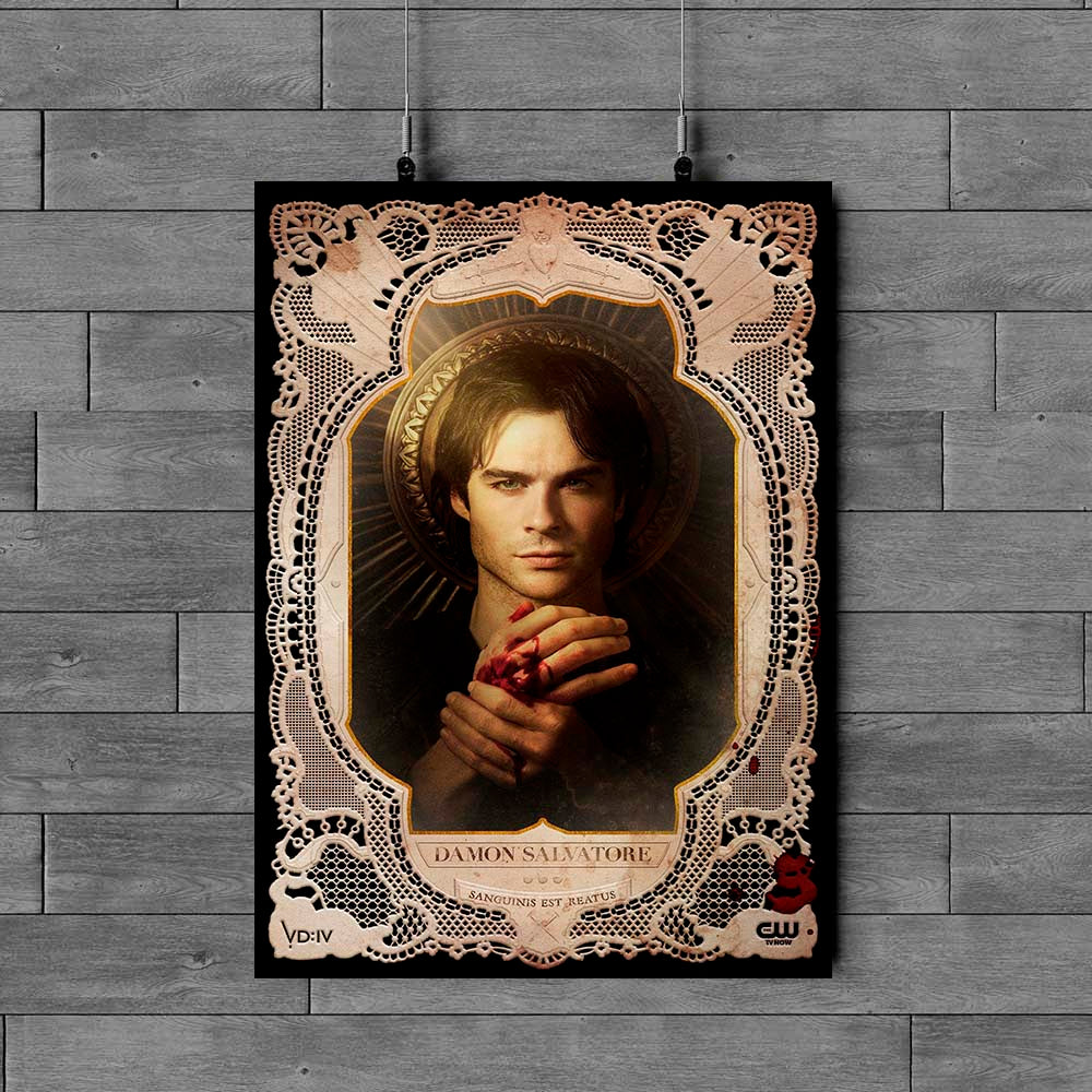 The Vampire Diaries v14 TV Series High Quality Glossy Paper A1 A2 A3 A4 A3 Framed or Unframed!!!