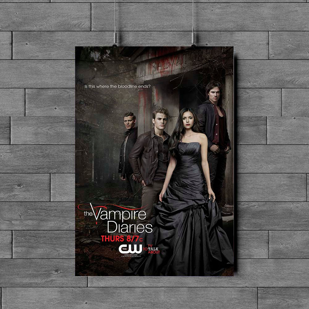 The Vampire Diaries v4 TV Series High Quality Glossy Paper A1 A2 A3 A4 A3 Framed or Unframed!!!