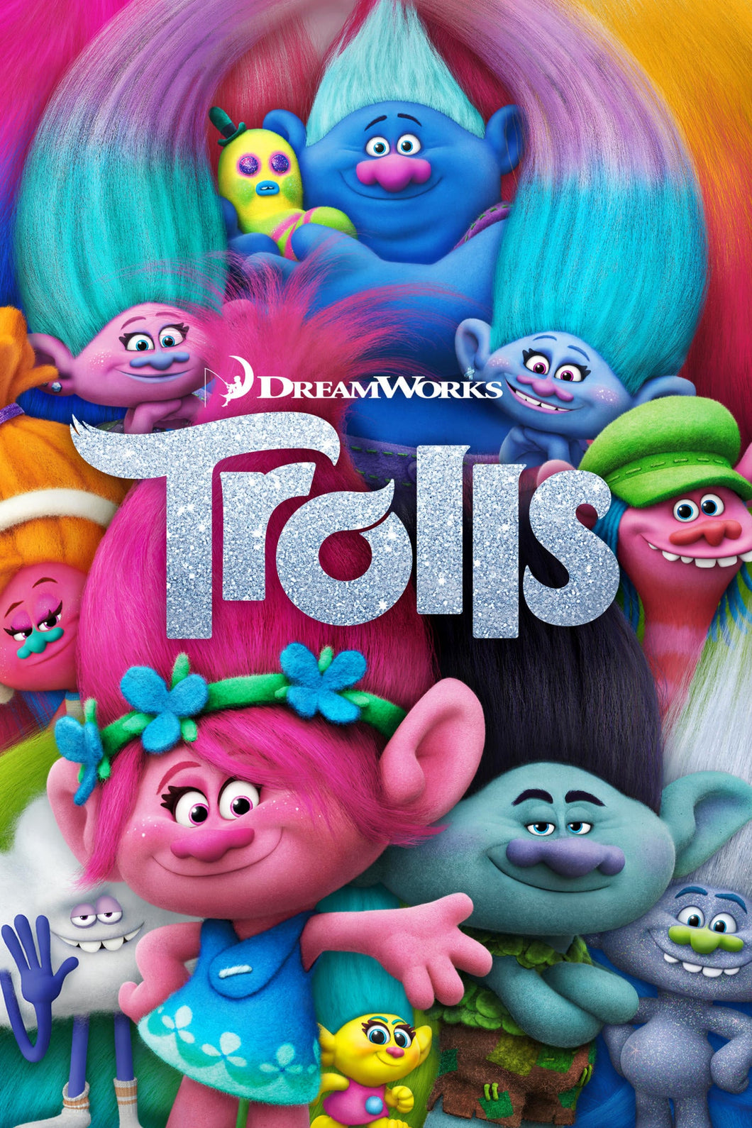 Trolls (2016) Animated Movie Poster Framed or Unframed Glossy Poster Free UK Shipping!!!