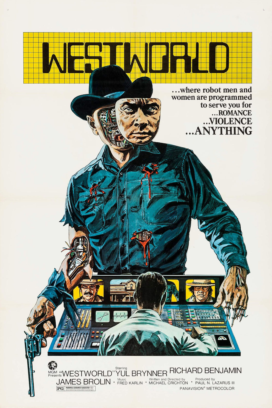 West World 1973 v1 Movie Poster High Quality Glossy Paper A1 A2 A3 A4 A3 Framed or Unframed!!!