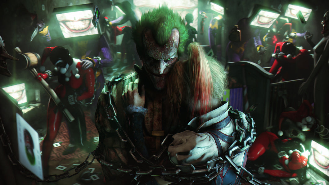 Joker and Harley Quinn Artwork Poster Framed or Unframed Glossy Poster Free UK Shipping!!!