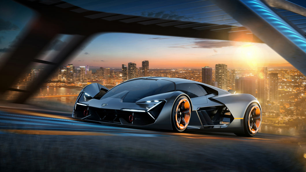 Lamborghini Terzo Millennio V2 Car Poster Framed or Unframed Glossy Poster Free UK Shipping!!!